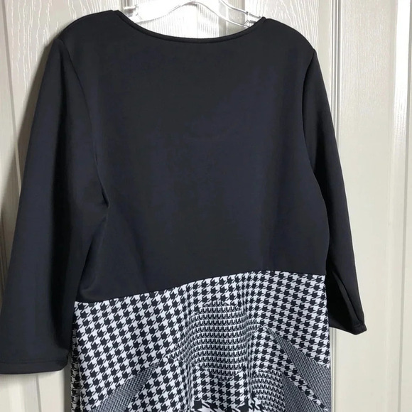 VENUS Houndstooth 3/4 Sleeve Dress - Picture 4 of 9